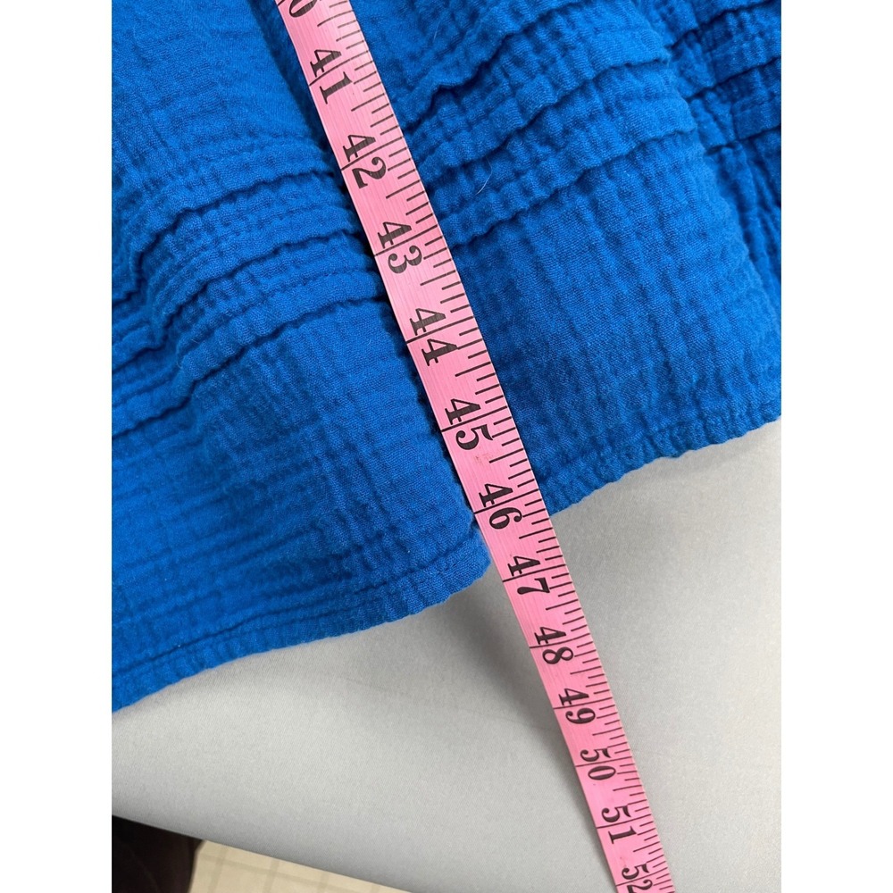 Sonoma Goods For Life Blue Cotton Gauze Tiered Midi Dress XXL Square Neck - Picture 10 of 10